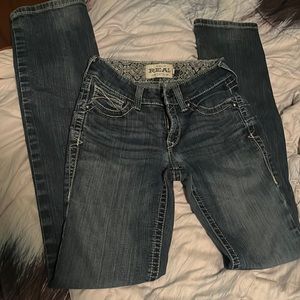 Dark blue ,Ariat jeans  ,Size 27L might lower price  just ask